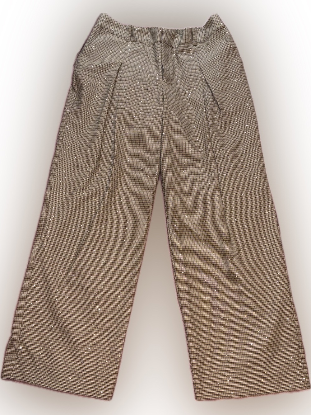 ON 34th Macy's Sequin Plaid Pleated Trousers Women's Size 1X